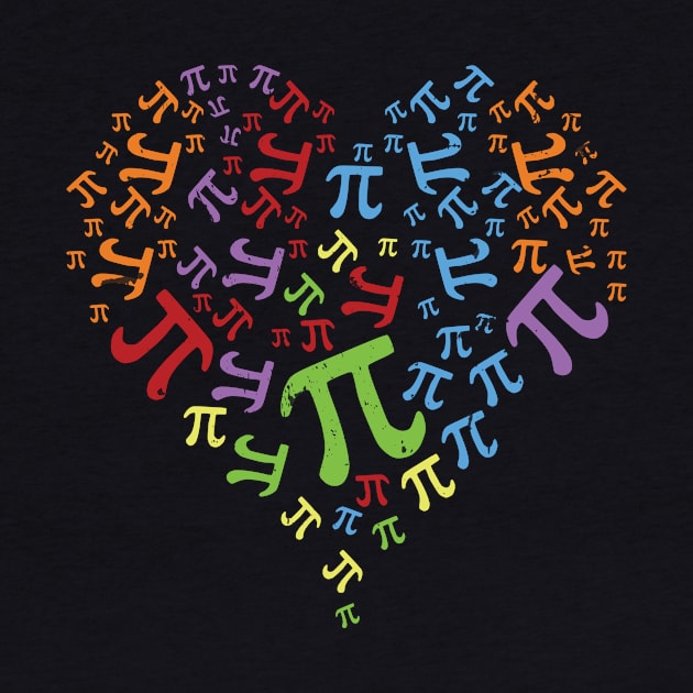 Heart Pi Day Funny Graphic Math Teacher for Women Kids Men by KRMOSH